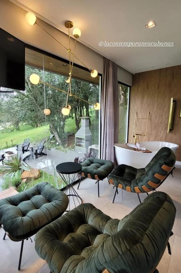 La Contemporanea Cabanas Prox A Cidade Vista Para Ponto Turistico Urubici Dış mekan fotoğraf